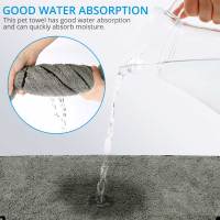 Toalla De Baño Para Perros Grandes Super Absorbente Y De Secado Rápido Microfibra Algodón 100% Suministros Para Gatos Y Perros - details 4