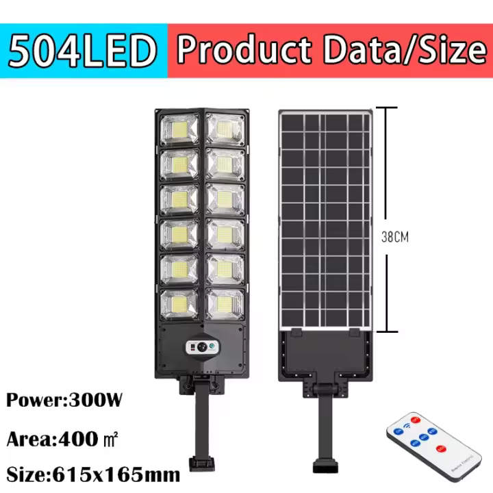Farolas Solares LED para Exteriores 10000 Lúmenes - 1