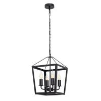 BEL AIR HOME Lámpara Colgante NORA 4xe-14 Negro 25x25x80cm - Iluminación moderna y elegante para tu hogar - details 0