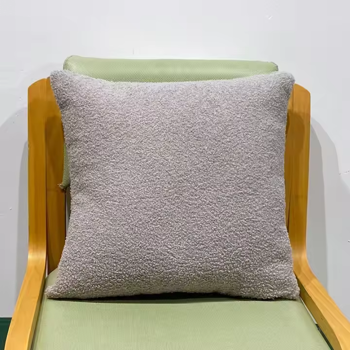  Funda De Cojín Decorativa De Peluche Teddy 45x45 Estilo Nórdico Suave Y Acogedor Para Sala De Estar Funda De Cojín De Tela Tejida Sin Patrón - 1