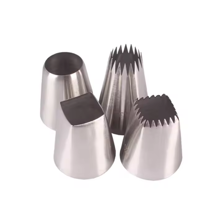 Juego de boquillas decoradas para pasteles, boquilla para tuberías de acero inoxidable, consejos para decoración de pasteles DIY, 4 Uds. - 1