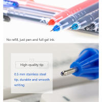 Lápices De Gel De Gran Capacidad 12 Piezas Punto Fin 0.5mm Azul Para Escuela Y Oficina Sin Recarga Estación De Trabajo - details 1
