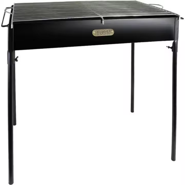 Algon - Barbacoa Grande Hierro Artesanal 80x42cm - Resistente y Duradera - Fácil de Limpiar - Versátil para Exteriores - Portátil y Compacta - Eficiente - 1