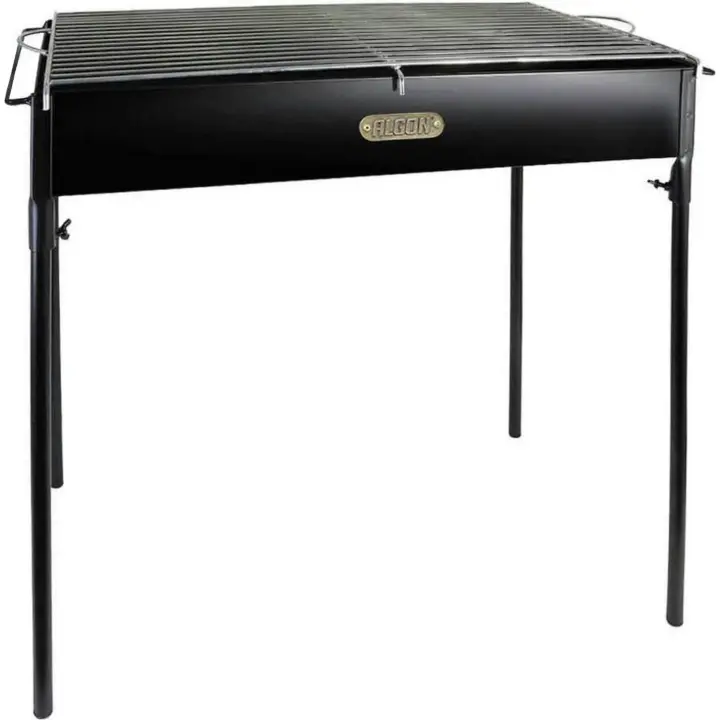 Algon - Barbacoa Grande Hierro Artesanal 80x42cm - Resistente y Duradera - Fácil de Limpiar - Versátil para Exteriores - Portátil y Compacta - Eficiente - 1