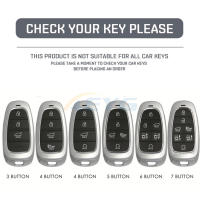 Funda De Llave De Coche ABS Para Hyundai Tucson Solaris Sonata Hybrid NEXO NX4 Santafe Dn8 3 4 5 6 7 Botones Accesorios De Llave Fob - details 0