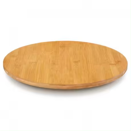 MaxHome - Disco de servicio redondo Tablero de ajedrez giratorio de bambú y madera de 360 ​​​​grados para que todos puedan colocar alimentos y frutas cómodamente - 1