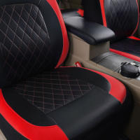 Funda de asiento de Coche de Ocho plazas con borde de Diamantes de una sola Línea, Cuero syntético, Cuero artificial - details 23