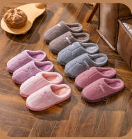 Zapatillas De Invierno Unisex Algodón Tacones Plano Antideslizantes Para Hombre Y Mujer Pantuflas De Plush Cálidas Para El Hogar Pareja - details 14