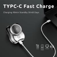 Afeitadora eléctrica portátil, mini Afeitadora eléctrica, USB recargable lavable ligera maquinilla de afeitar para oficina de viajes, etc (negro) - details 4