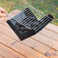Mini Barbacoa Portátil de Carbón , Plegable, Ideal para Camping y Sobremesa, Fácil de Usar y Limpiar, Para 2 Comensales, Negro, Acero Inoxidable - details 0