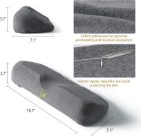 Almohadas cervicales para el cuello para aliviar el dolor al dormir, almohada de espuma viscoelástica para alivio del dolor rígido, almohada de apoyo cervical para almohada de cama (gris oscuro) - details 0