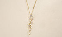 Collar Pendentivo De Hoja Con Borla AAA Cubic Zirconia Clásico Para Mujer Joyería Elegante Para Boda Y Fiestas Accesorios De Moda - details 2