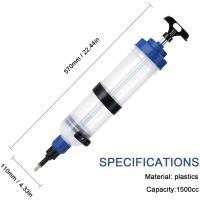 Extraedor De Aceite Para Coche NarzrIe Syringe De Transferencia De Líquido De 200/500/1500ML Bomba Manual De Aceite De Freno Auto Plástico 58cm - details 6