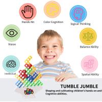 Juegos De Tablero De Equilibrio Tetra Towe 16/48Pcs Para Niños Y Adultos Juguetes Educativos De Construcción De Bloques Para Mesa Alta - details 1
