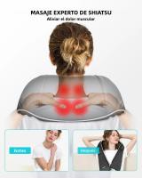 Masajeador De Hombros Y Cuello Shiatsu Con Calor U Shape Masa Profunda Masajeador Eléctrico Para Cuello Cintura Piernas Y Corporal - details 2