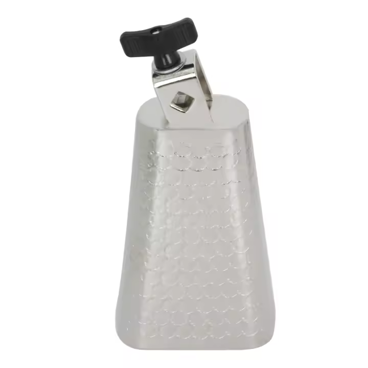 Campana De Buey Profesional De 6 Pulgadas Alta Tonalidad Electroplata Con Puntos Instrumento De Percusión Musical Accesorios - 1