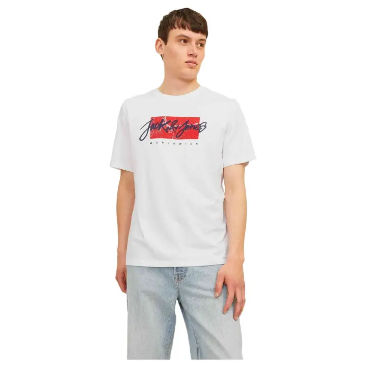 Camiseta de Manga Corta Jack&Jones Jjtiley Ln para hombre en color blanco - 1