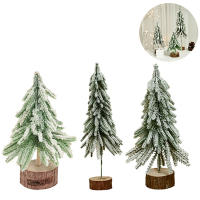 Mini Árbol De Navidad Con Pinales Enfrascados Decoración Para Escritorio Adorno Festivo Para Hogar Y Oficina Figura De Plástico - details 2