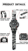 Reloj De Pulsera Militar SANDA Camuflaje Estilo G LED Digital Resistente Al Agua Deportivo Casual Para Hombres Con Función De Stop Watch Y Luz Lumínica - details 17