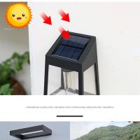 Lámpara De Pared Solar Exterior Impermeable Para Jardín Decoración Luz De Camino Fosa Lumínica Control Solar ABS Batería De Litio - details 3
