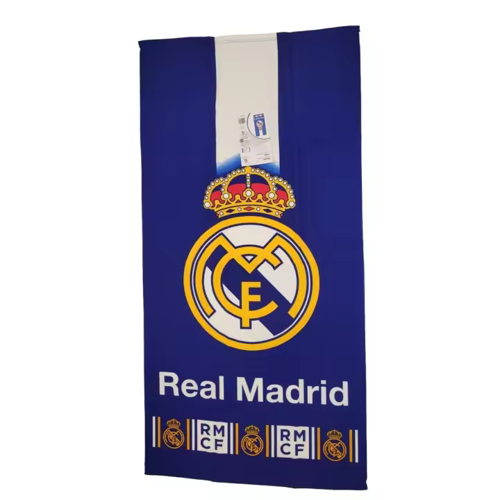 TOALLA PLAYA O PISCINA REAL MADRID MICROFIBRA TAMAÑO 140X70CM. NEW IMPORT - 1