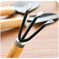Juego De 3 Piezas De Herramientas De Jardinería Con Mango De Madera Shovel Rake Multifuncional Para Plantas Bonsái Del Hogar - details 4