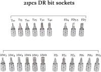 46 Piezas Juego de Llaves de Vaso, Llave de Carraca Reversible de 1/4", Kit de Herramientas Mecánicas con Maletín de Maleta, Juego Llaves Vaso y Alargadera - details 5