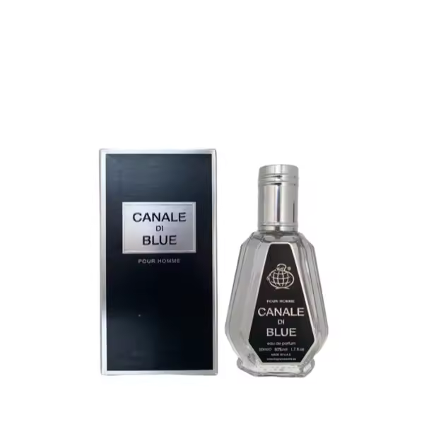 Perfume árabe de hombre Canale di Blue Fragance World 50ml, Fragancia oriental , duradera, masculina ,Colonia de hombre NOVEDAD - 1