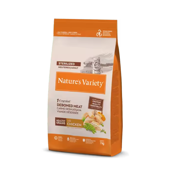 SUPERPRECIO 7 Kg Nature's Variety Healthy Grain Pollo  Esterilizado para Gatos - 1