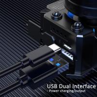 Linterna Frontal Recargable USB Con Sensor De Movimiento Y 5 Modos De Iluminación Zoomable Luz De Cabeza Para Exteriores - details 6