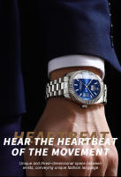 Reloj De Pulsera De Moda Para Hombre BINBOND Business Sports Quartz Impermeable Luminoso Clásico Con Calendario Creativo B7012 Material De La Correa De Acero Inoxidable - details 11