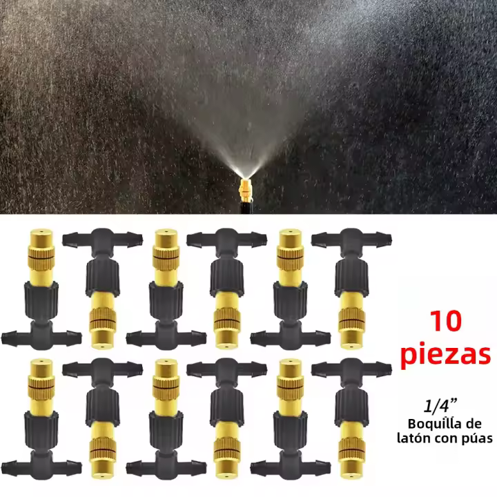 Sistema De Riego De Jardín Con Misting De Cobre 5M-30M 1/4'' Atomizadores Para Invernadero Al Aire Libre Y Macetas - 1