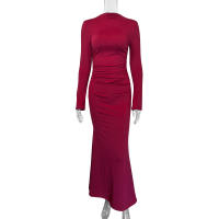 Vestido De Moda Para Mujer Con Mangas Largas Y Cuello Redondo Ajustado Para Otoño E Invierno Fiesta Playa Vestido Largo - details 22