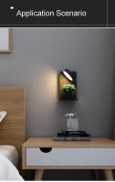Lámpara De Pared LED Moderna Con Interruptor Y Puerto USB 9W Negra Blanca Iluminación De Arte Para Dormitorio Aisle Bedside Decoración Luz De Pared - details 0