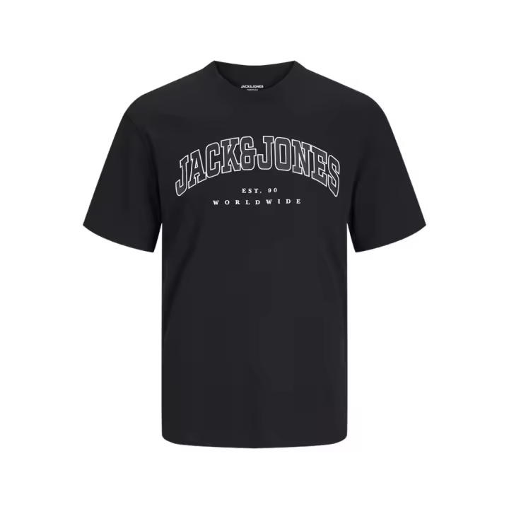 Jack & Jones Hombre Camiseta de Algodón Serie Varsity Logo estampado Moda Casual Informal Ref 257579 - 1