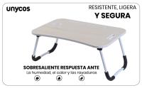 Mesa plegable sin cajón UNYCOS Mesa auxiliar, ergonómica, ideal para ordenador portátil y libros - details 4