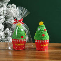 Toallas De Mano Navideñas 3pcs Rojas Con Santa Claus Toalla Para Rostro Y Lavado De Manos Absorbentes Para El Hogar Y Baño - details 8