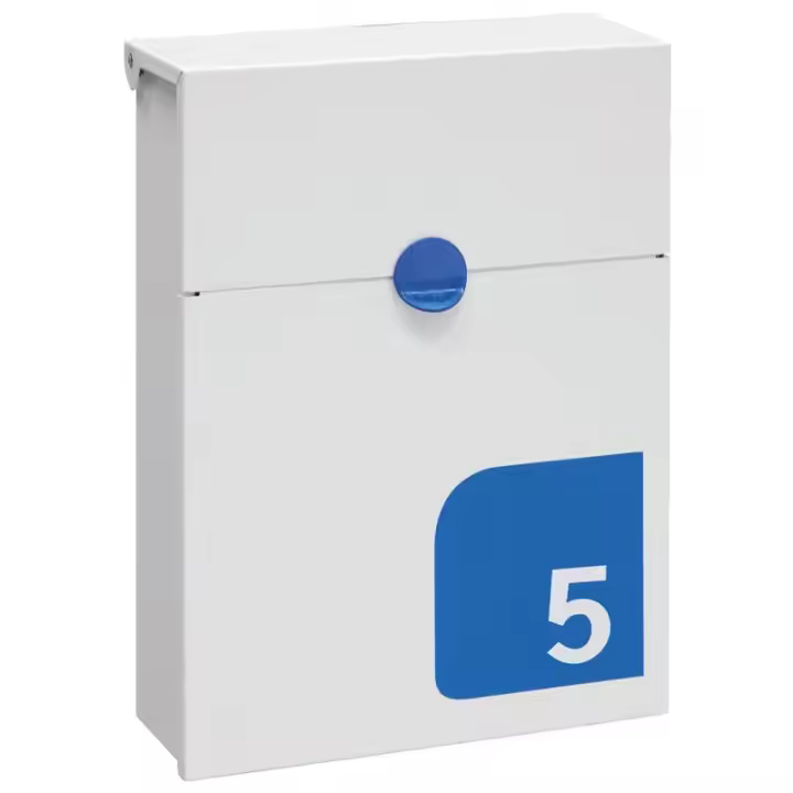 ARREGUI Tondo S Buzón Exterior de Acero Tamaño S (Correo DIN A5) | Buzón de Pared Pequeño | con Cerradura de Buzón Tapada | Antilluvia | con Nº de Vivienda Personalizable - 1