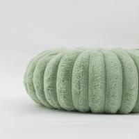 Almohada redonda de calabaza con diseño de conejo de imitación de rayas teñidas, hecha a mano, con ruedas, para sofá o cama. - details 14