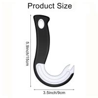 Aguja De Acero Inoxidable Multifuncional Portátil J-Shaped Fácil De Agarrar Abrevidrios Antideslizante Herramienta De Apertura De Botellas Resistentes Y Duraderas Con Agujero Para Colgar - details 6
