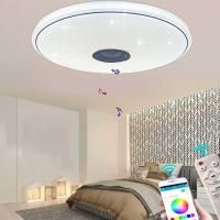 Lámpara de techo LED regulable RGB, luz Musical que cambia de Color con altavoz Bluetooth Dia.30cm, Control remoto + WIFI - details 5