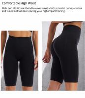 Shorts Deportivos De Cintura Alta Para Mujer Sensación De Vacío Leggings De Push up Con Control De Abdomen Yoga Correr Fitness Gimnasio Pantalones Delgados - details 7