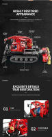 Bloques De Construcción RC Vehículo Técnico De Nieve 1100PCS Juguete De Bloques De Ingeniería Para Niños Regalos Coche Eléctrico Control Remoto Modelo Craneo - details 2