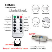 Luces De Encaje LED Con Control Remoto 8 Modos Decoración Para Jardín Casa Patio Fiesta Bodas Exterior Forma DIY Fuente De Alimentación DC Voltaje 5V - details 2