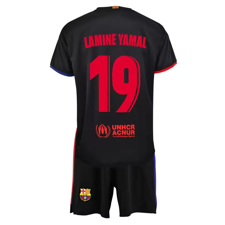 Conjunto Fútbol FC Barcelona Segunda Equipación Niño Personalizable - 1