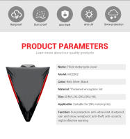 Cubierta Impermeable Para Motocicleta HEROBIKER Tamaño M-4XL Protección UV Y Antipolvo Para Todas Las Estaciones Adecuada Para Scooters Y Motocross Al Aire Libre Y Interior - details 1