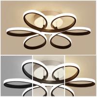 Lámpara De Techo LED Moderna En Forma De Flor Tres Colores Super Brillante Para Pasillo Y Escalera Luz De Pared Montaje Plano 12W Aluminio Para Sala De Estar Dormitorio Vestíbulo Estudio - details 3
