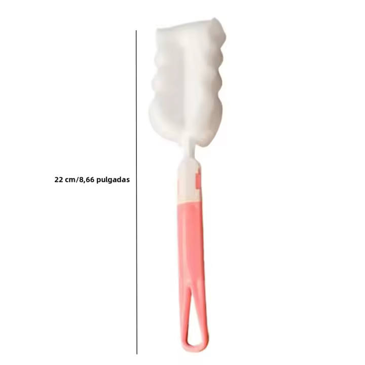 Cepillo De Esponja Suave Para Botella Y Vaso Con Mango Largo Herramienta De Limpieza Para Cocina Eco-amigable Para Mujeres Y Hombres Uso Doméstico Y Escolar - 1
