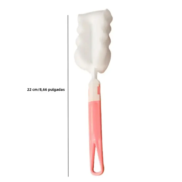 Cepillo De Esponja Suave Para Botella Y Vaso Con Mango Largo Herramienta De Limpieza Para Cocina Eco-amigable Para Mujeres Y Hombres Uso Doméstico Y Escolar - 1