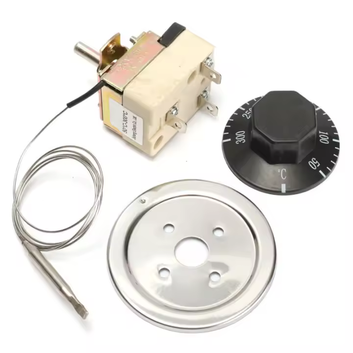 Controlador De Temperatura Rotativo Termostato AC 250V 16A Dial 50 a 300 Grados Celsius Interruptor De Control De Temperatura Para Horno Eléctrico - 1